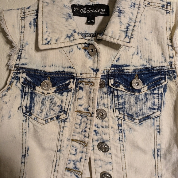 seductions Sirens Distressed Denim Vest Size Xs Pre-owned - Picture 3 of 5
